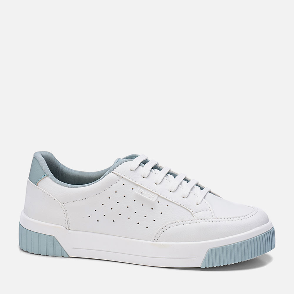 Tênis branco feminino com solado alto
