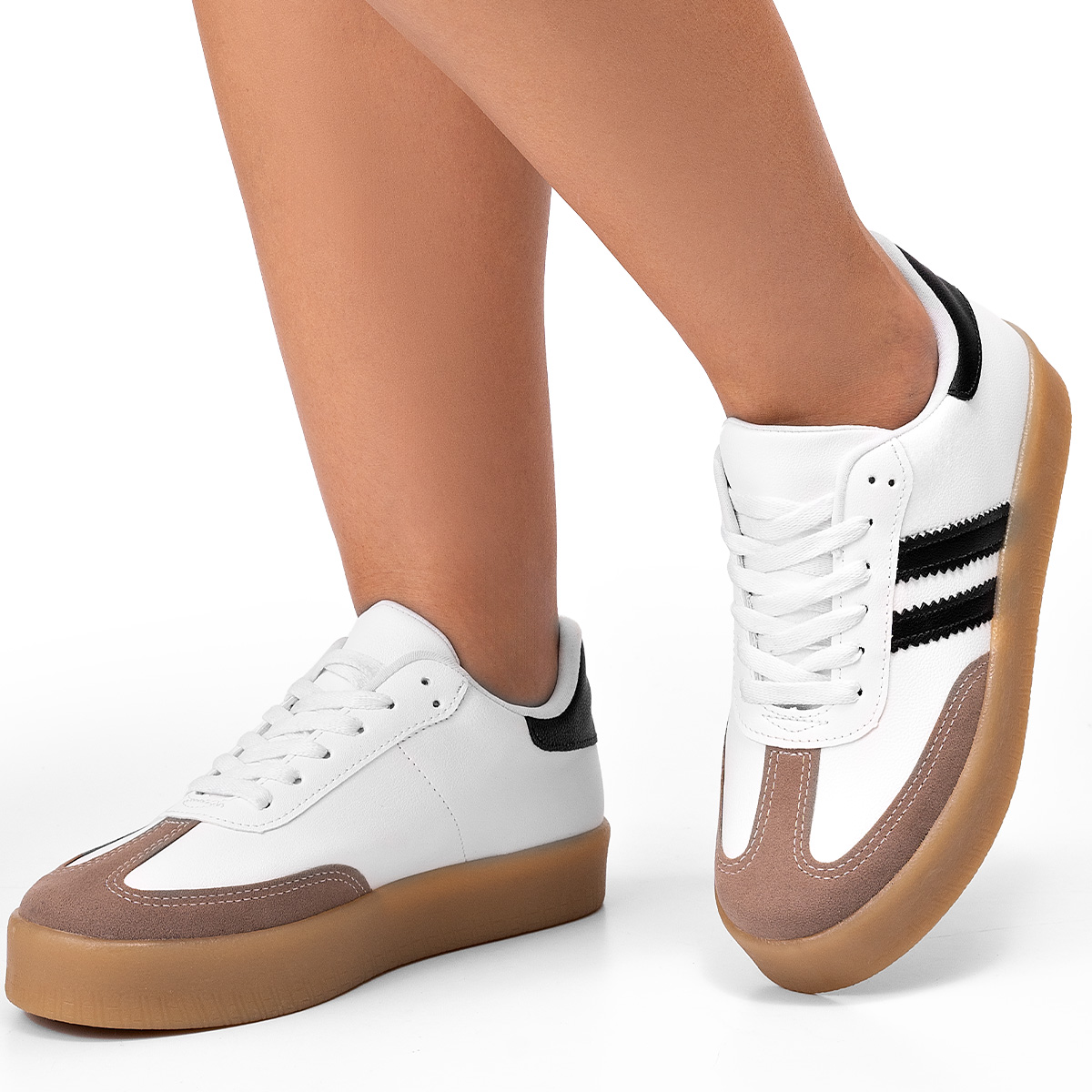 Tênis branco feminino flatform