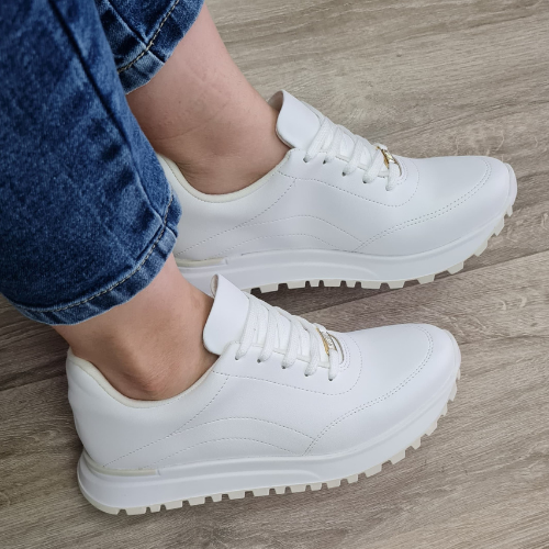 Tênis feminino casual branco