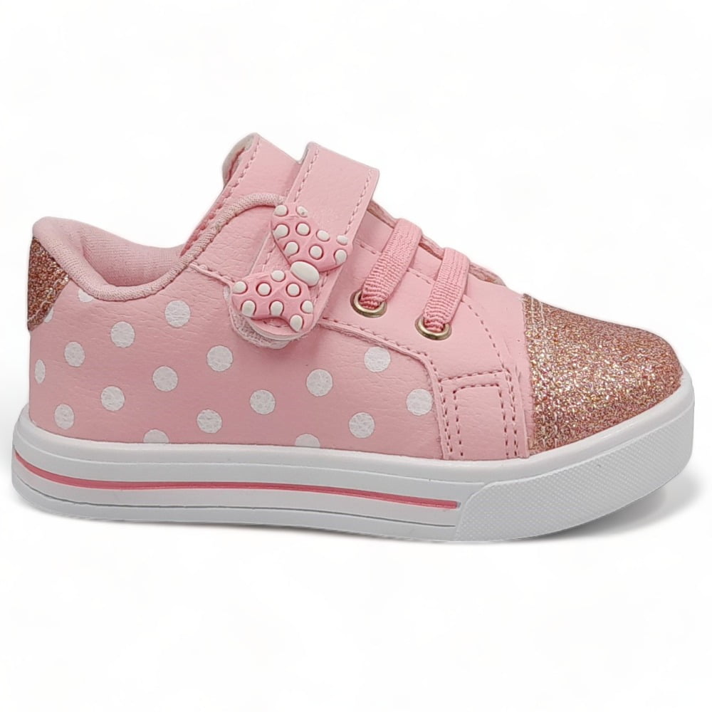 Tênis infantil feminino com cadarço elástico