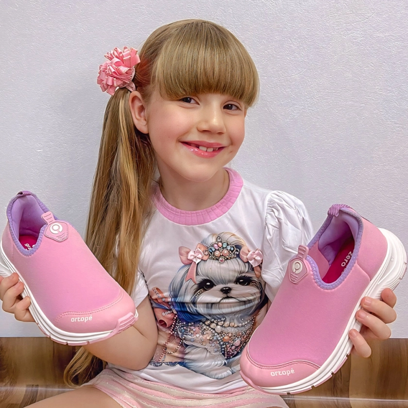Tênis infantil feminino rosa