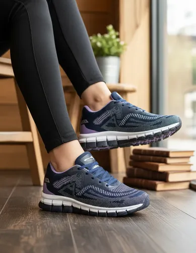 Tênis para academia feminino com cabedal em knit para treinos funcionais