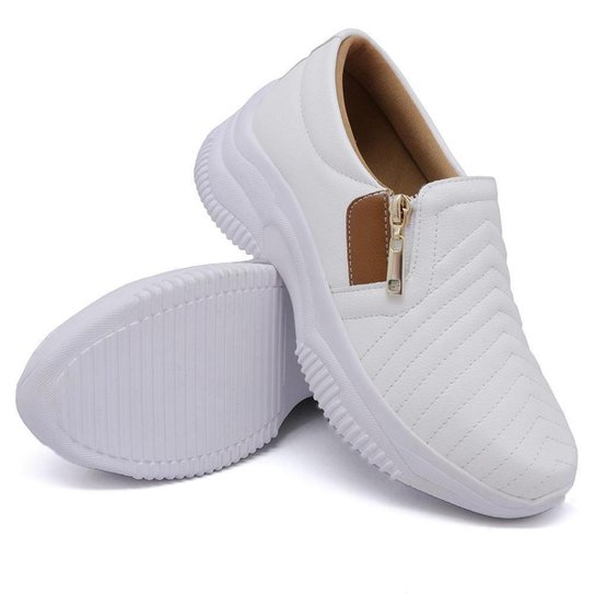 Tênis slip on feminino knit
