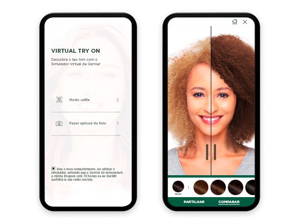 erros comuns ao testar cor de cabelo virtualmente