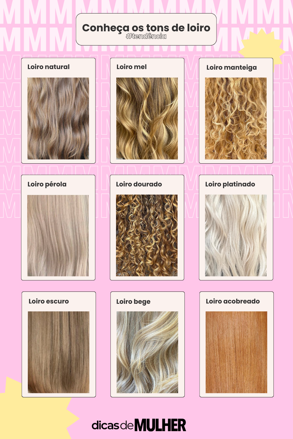 cores de cabelo loiro