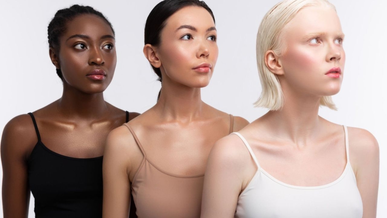 filtros de cor em fotos de pele