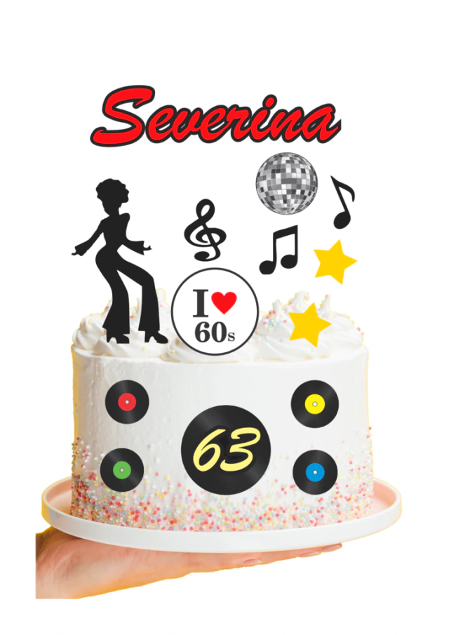 ideias criativas topo de bolo 60 anos feminino