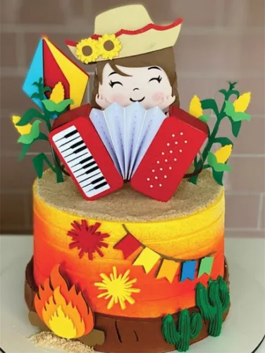 topo de bolo junino feminino para imprimir