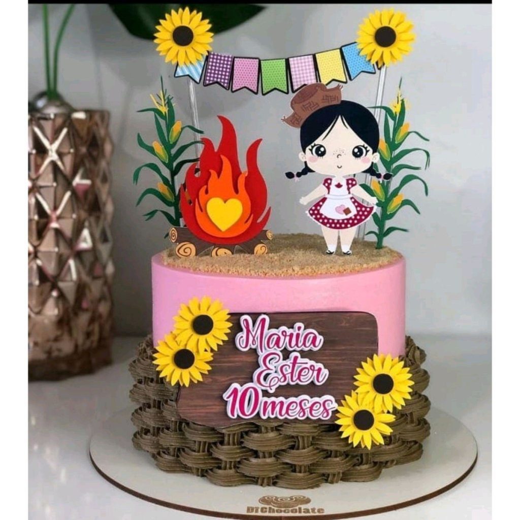 topo de bolo junino feminino vs masculino qual escolher