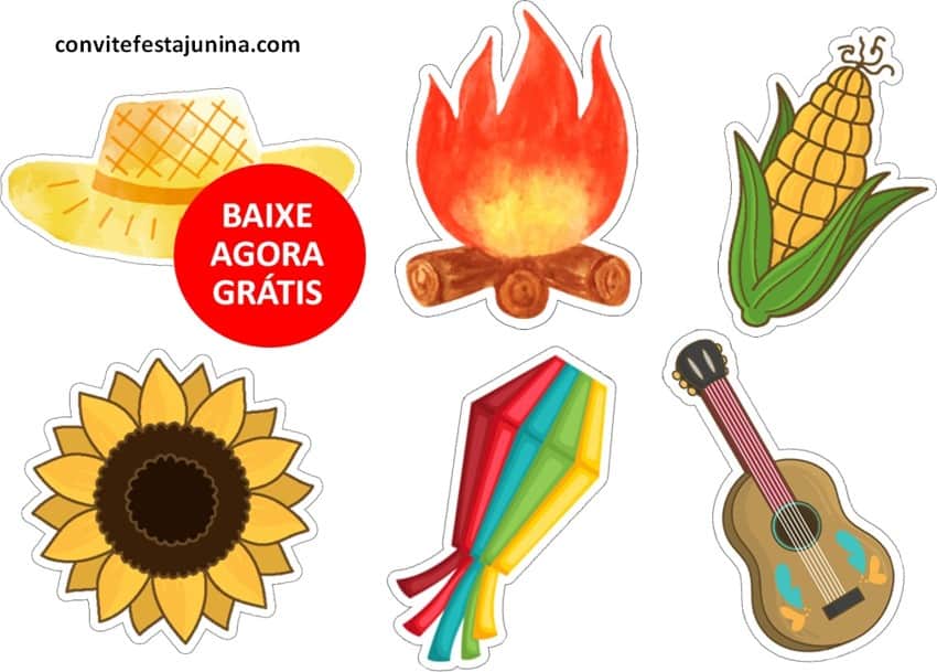 como fazer topo de bolo junino feminino com glitter