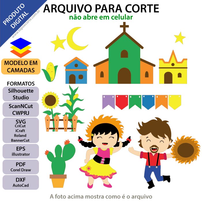 topo de bolo junino feminino para imprimir