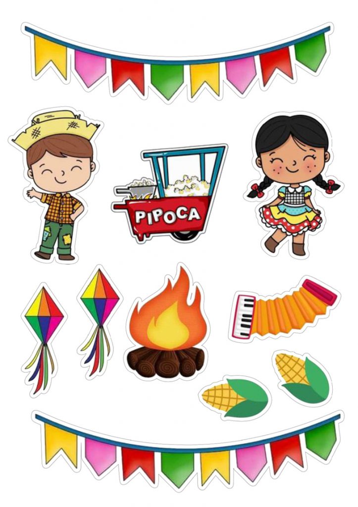 ideias de topo de bolo junino feminino para festa