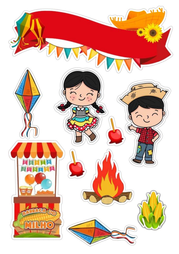 ideias de topo de bolo junino feminino para festa