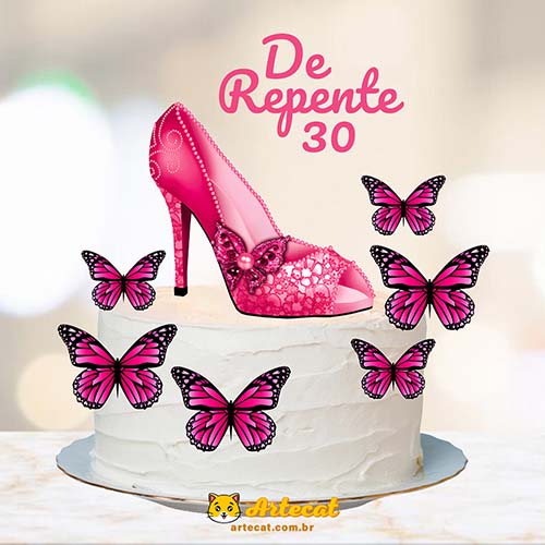 topper de bolo feminino luxo