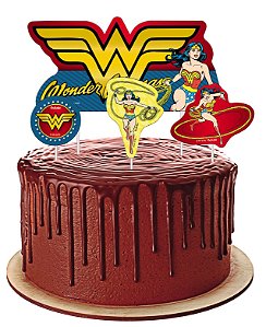 topper de bolo feminino dourado