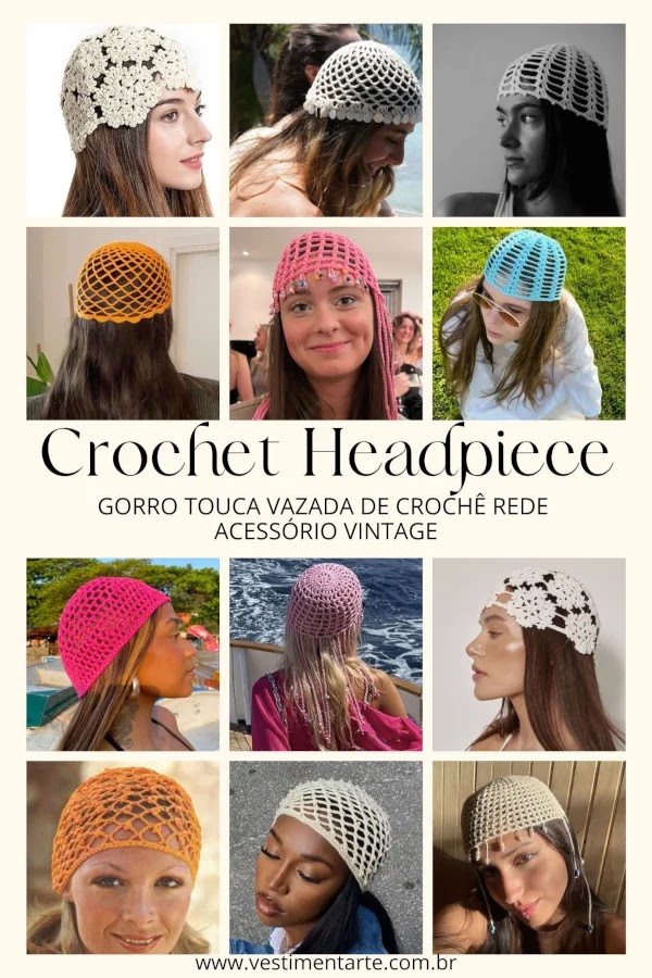 touca de crochê para o inverno