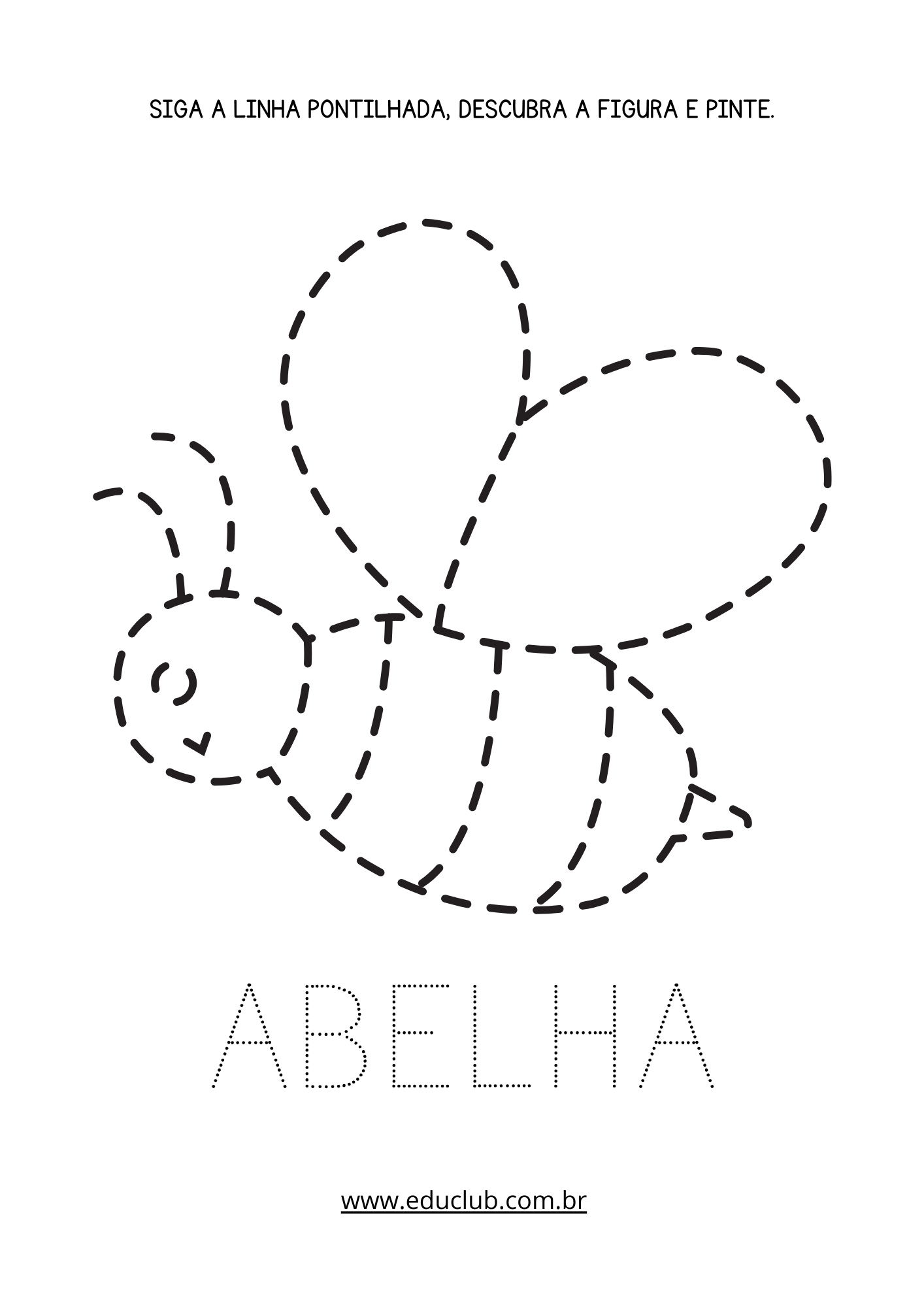 traçado pontilhado