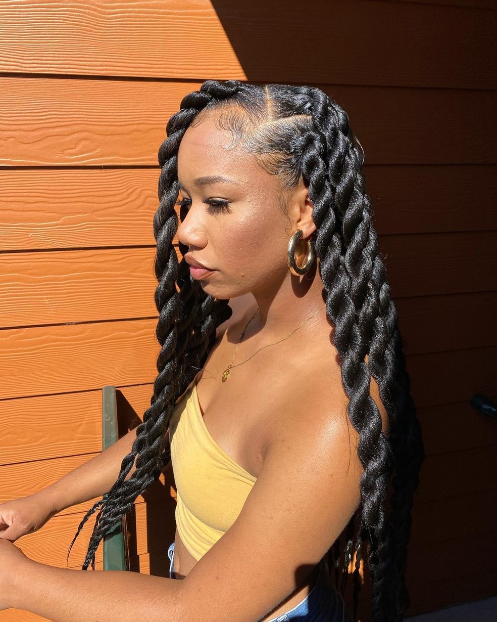 Tranças Jumbo com Kanekalon (comparativo)