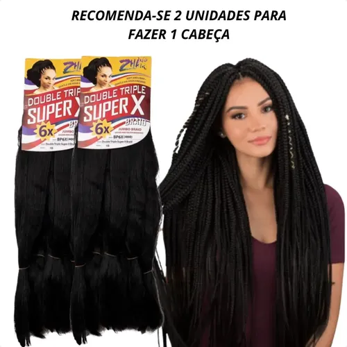 Tranças Jumbo com Kanekalon (comparativo)