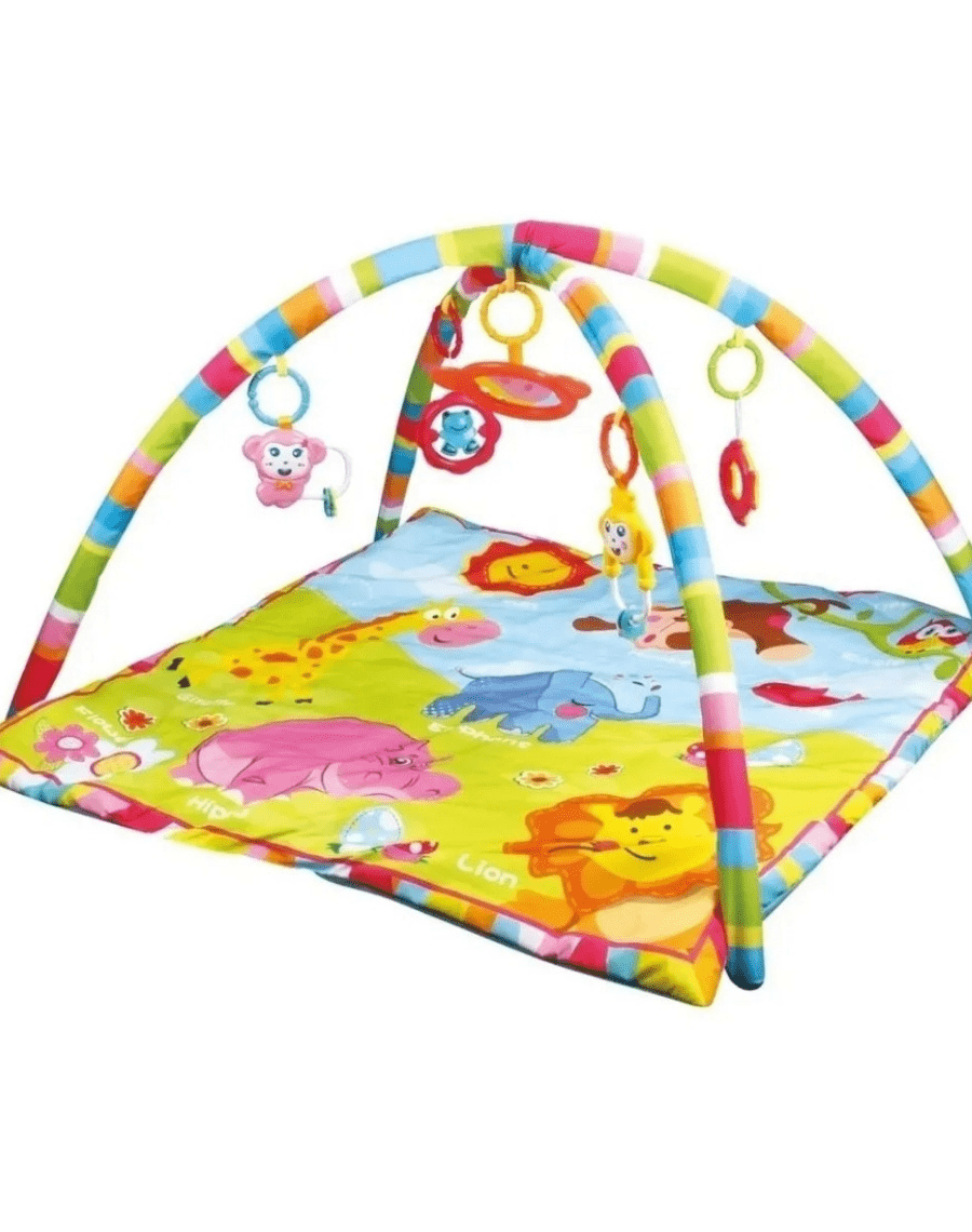 um tapete de atividades para bebe