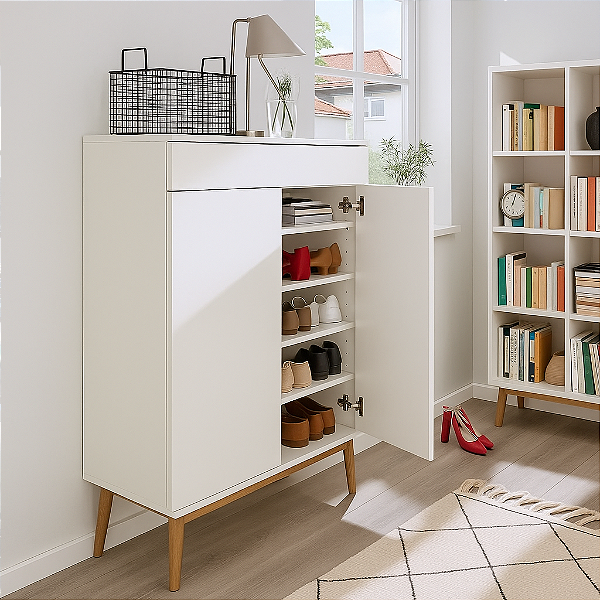 uma sapateira de mdf