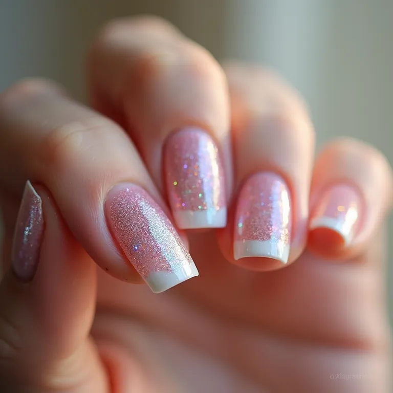 francesinha com glitter na ponta