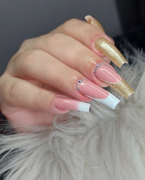 francesinha com glitter fino