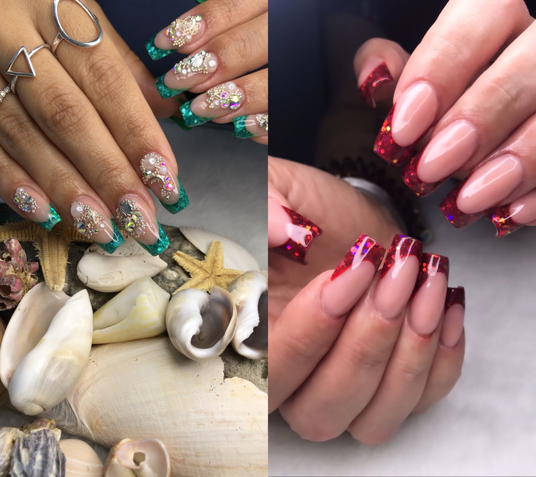 francesinha sorriso com glitter