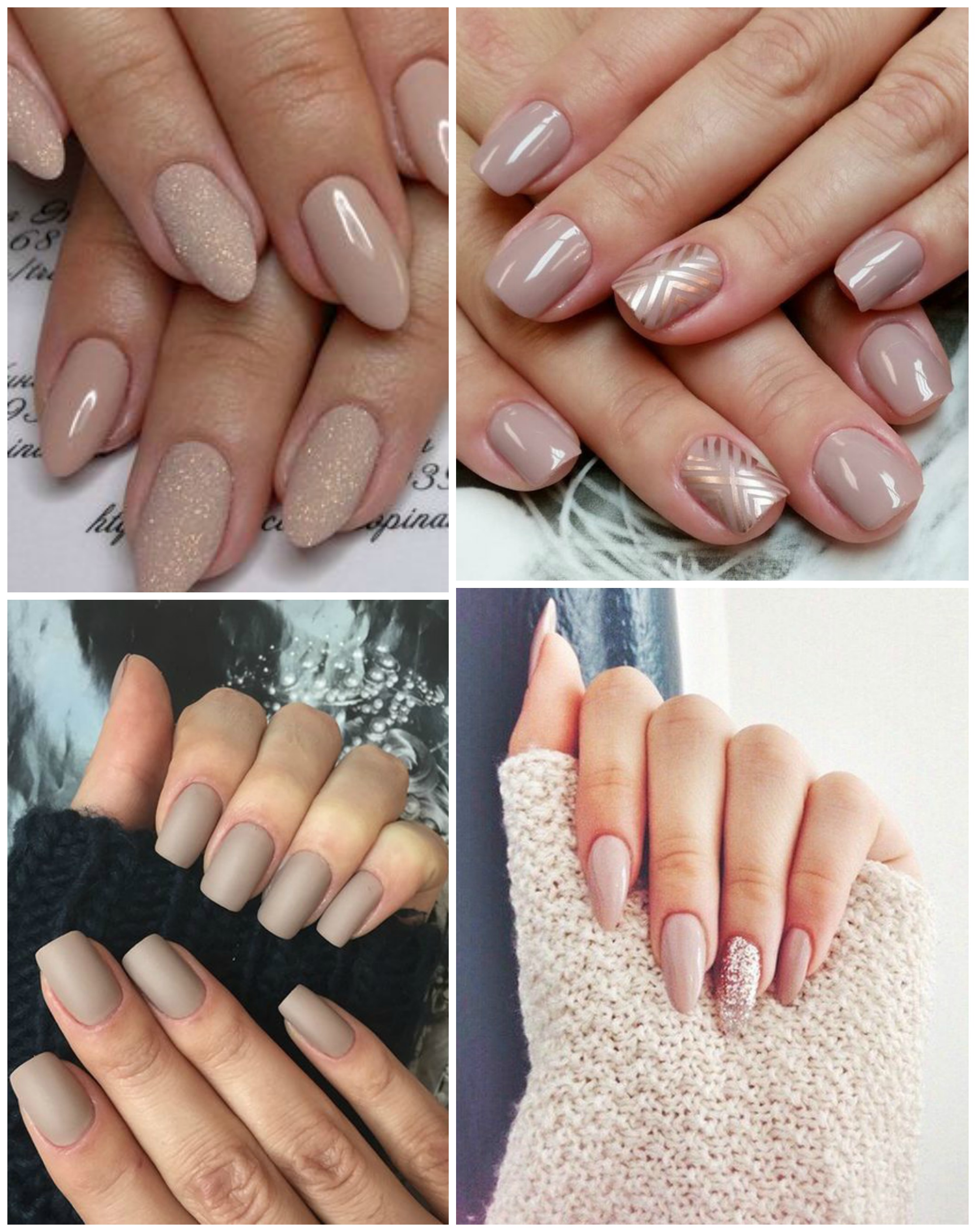 Inspirações de Unhas Nude e com Brilho para um Casamento Luxuoso