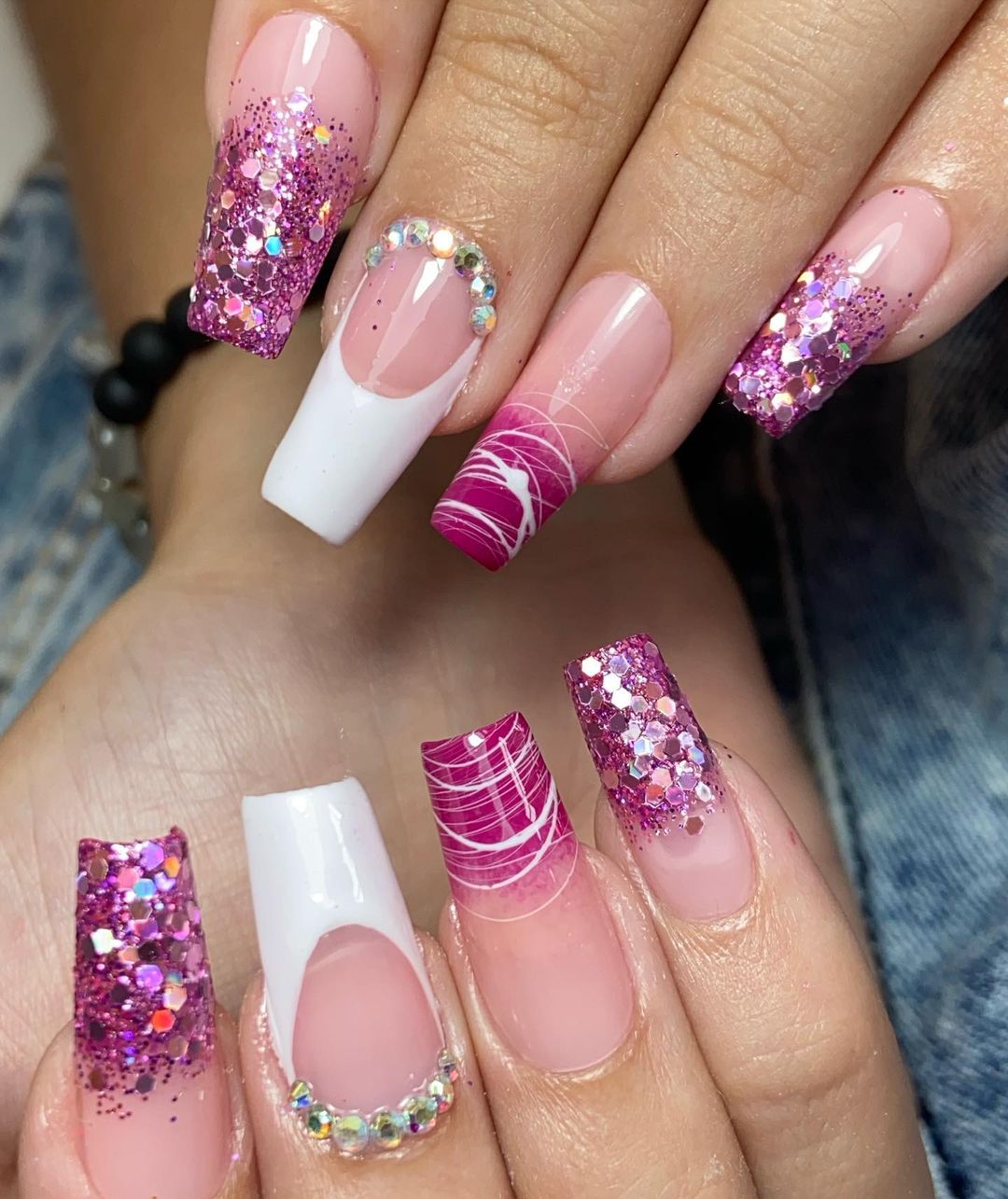 unha postiça decorada bailarina