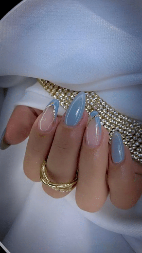 unha redonda decorada delicada