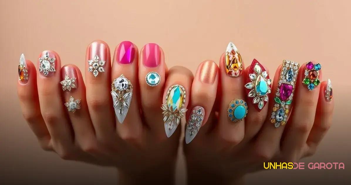 Tipos de Pedrarias para Unhas: Strass