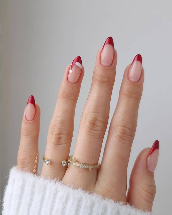 unhas de natal francesinha
