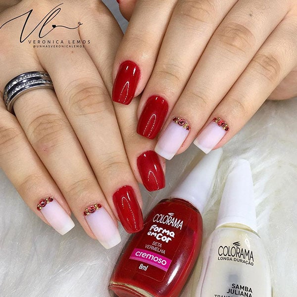 unhas de natal verde