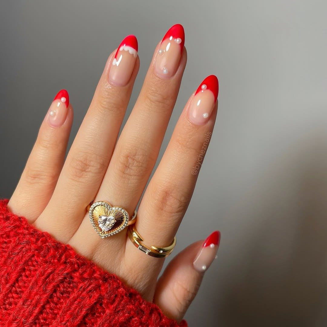 unhas de natal azul