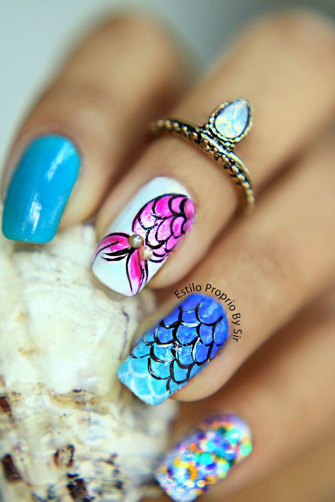 unhas de sereia