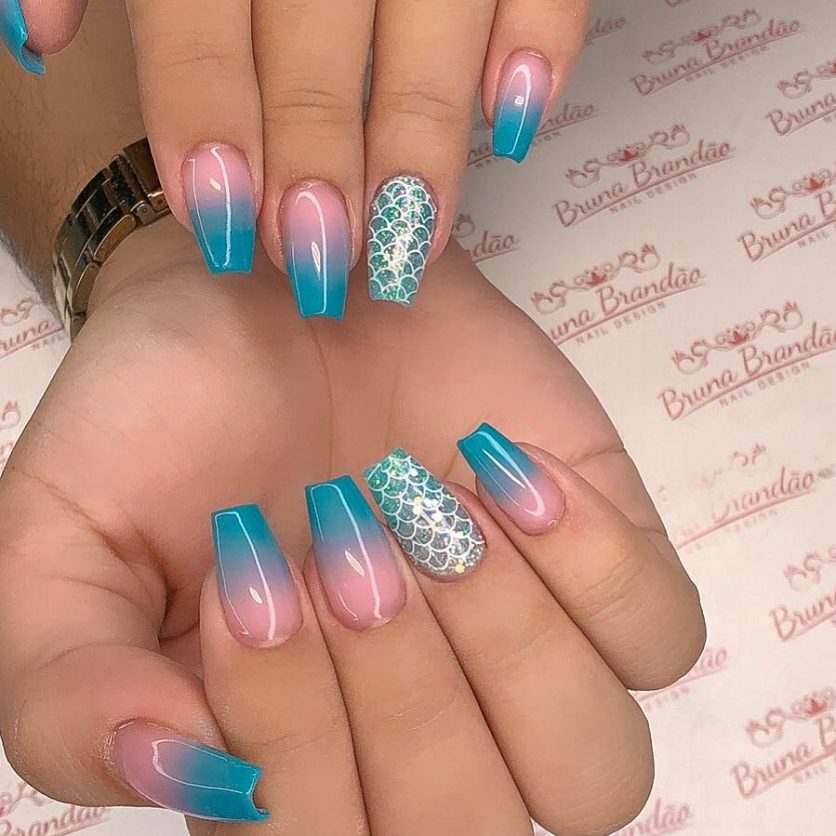 inspiração unhas de sereia para verão