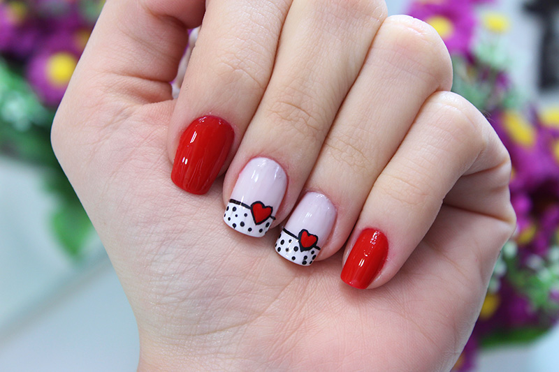 Como Fazer Corações Minimalistas nas Unhas para o Dia dos Namorados