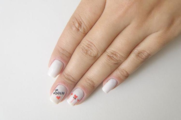 unhas decoradas dia dos namorados
