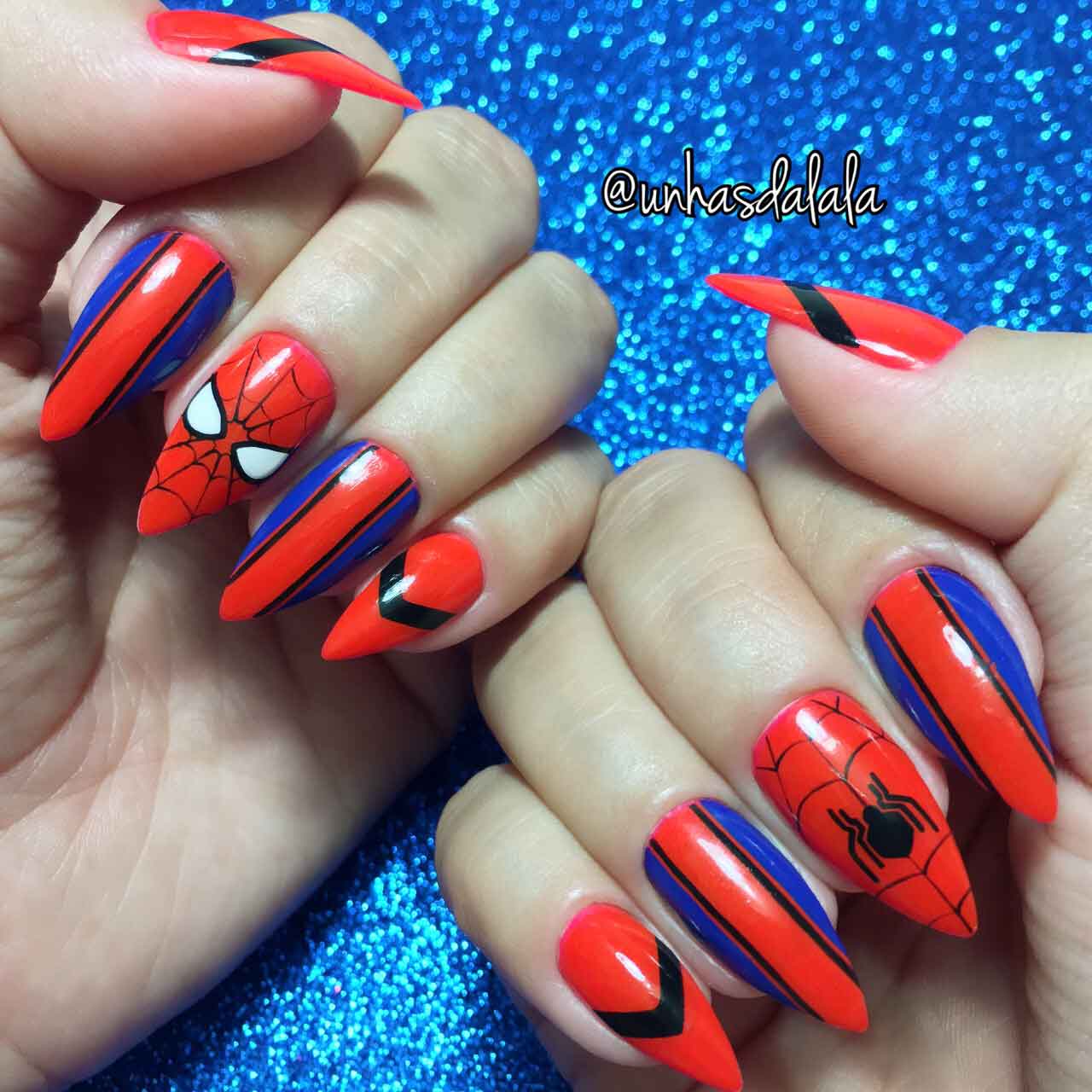 unhas decoradas super herois