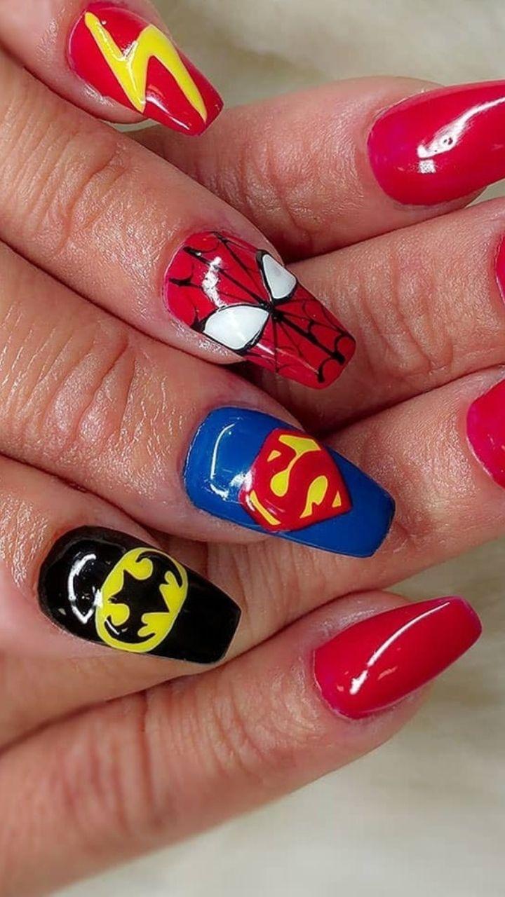 Como Fazer Unhas Decoradas do Homem-Aranha Passo a Passo