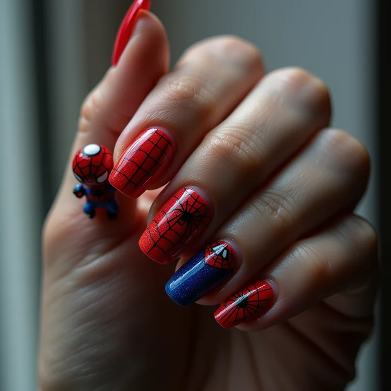 Como Fazer Unhas Decoradas do Homem-Aranha Passo a Passo