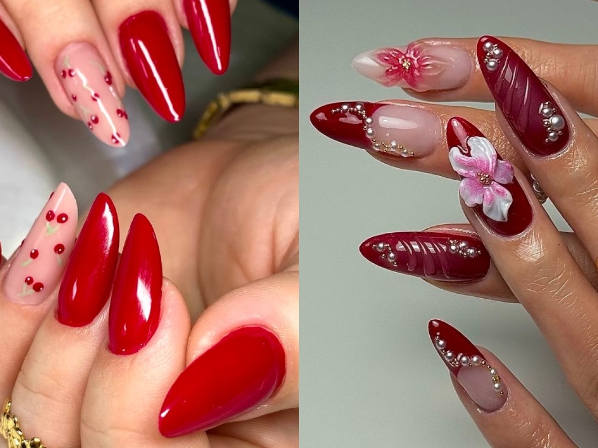 Unhas Decoradas Vermelho e Dourado: Tutoriais Simples para Fazer em Casa