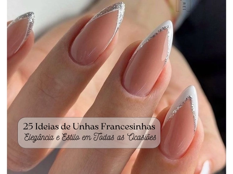 unhas francesinhas decoradas com dourado