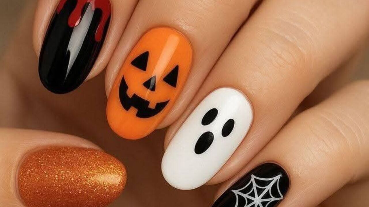 unhas para o halloween