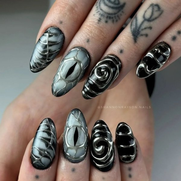 unhas para o halloween