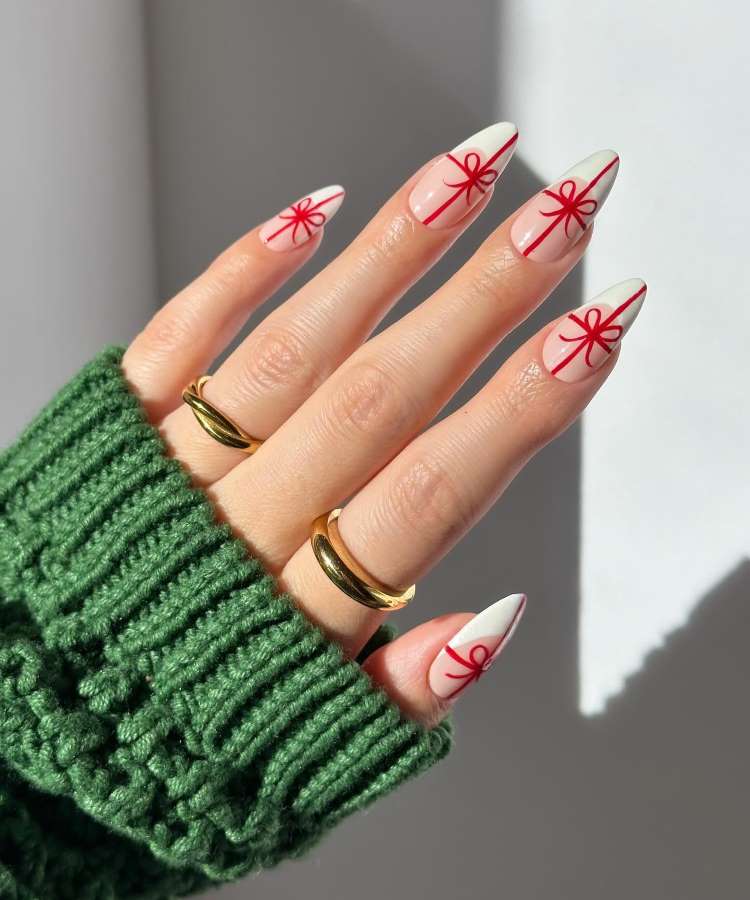 unhas vermelhas natal