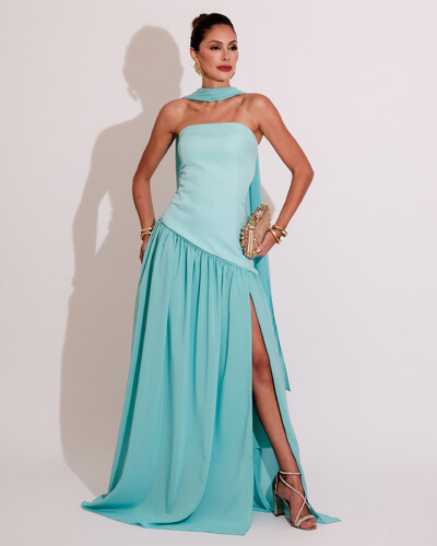 Vestido De Festa Aurora Azul Serenity