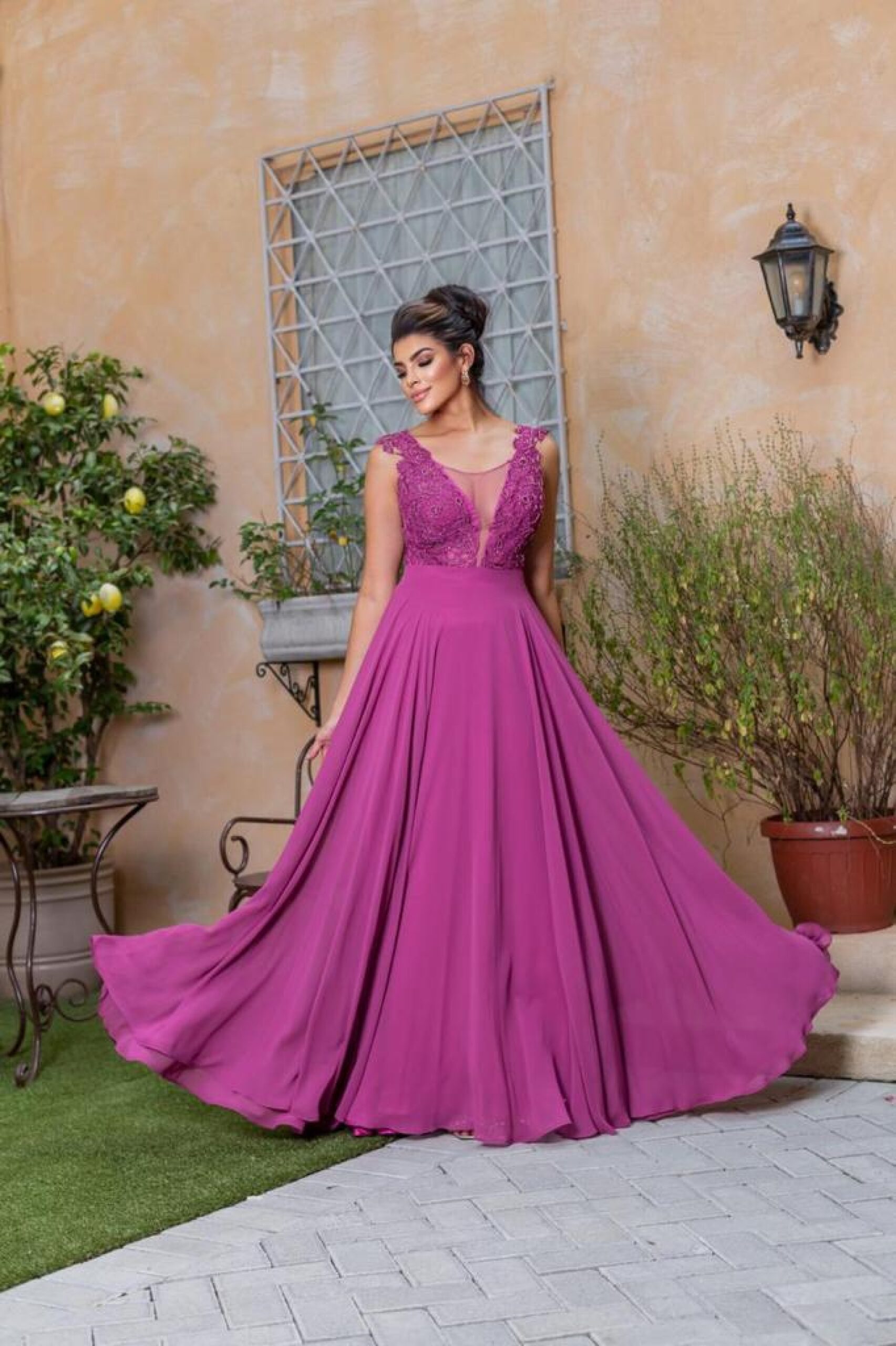 vestido de festa comportado para madrinha evangélica