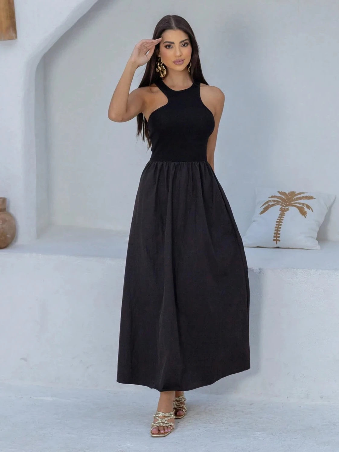 vestido longo de inverno